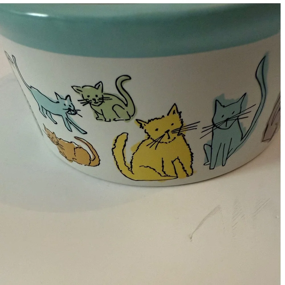 Ceramic Stoneware Bowl Cat Kitten Whimsical Dishwasher Microwave Safe